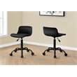 Pemberly Row Juvenile Metal Swivel Ergonomic Office Chair in Black