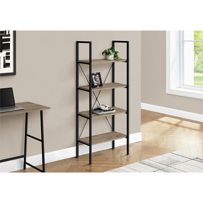 Pemberly Row Bookshelf Bookcase 4-Tier 48