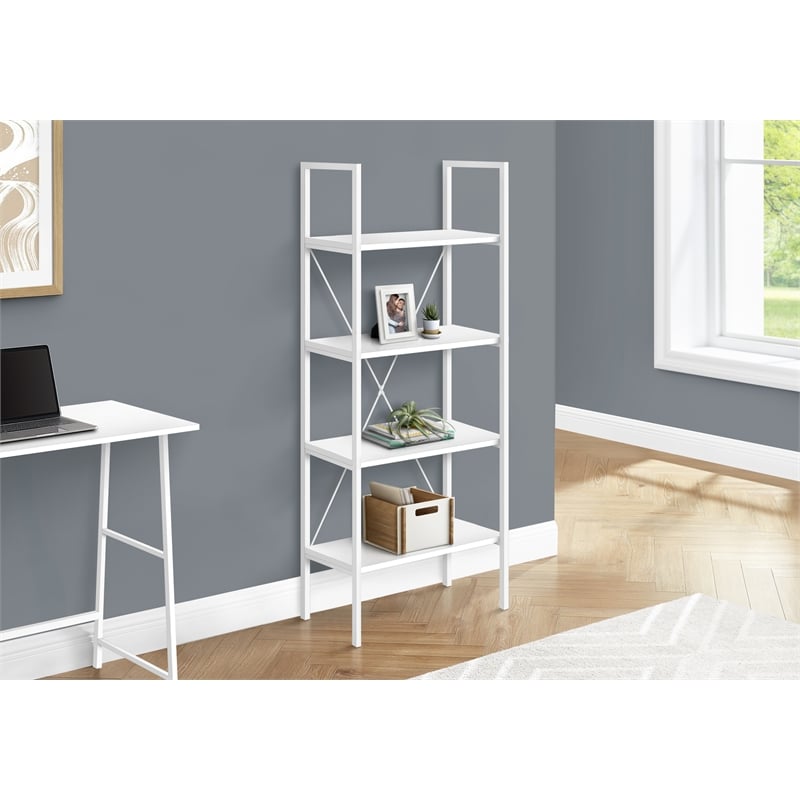 Pemberly Row Bookshelf Bookcase 4-Tier 48