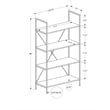 Pemberly Row Bookshelf Bookcase 4-Tier 48