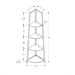 Pemberly Row Corner Bookshelf Etagere 4-Tier 60