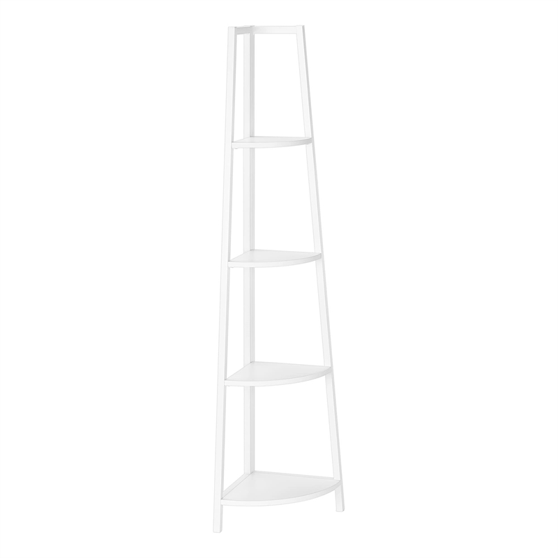 Pemberly Row Corner Bookshelf Etagere 4-Tier 60