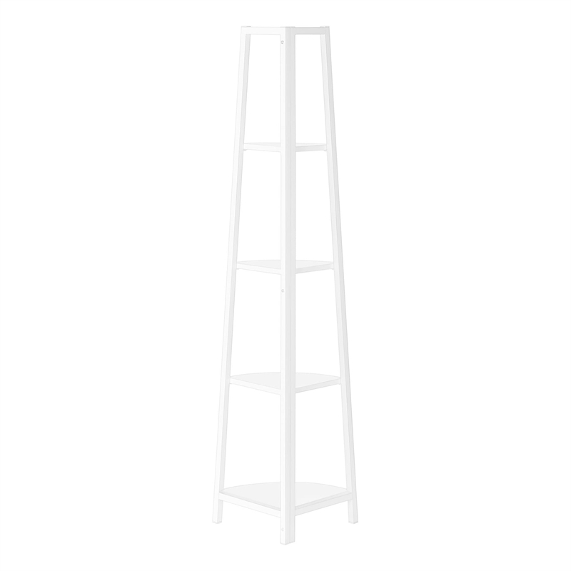 Pemberly Row Corner Bookshelf Etagere 4-Tier 60