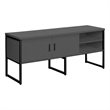 Pemberly Row Office Credenza Home Office Storage Commercial Grade - Gray & Black