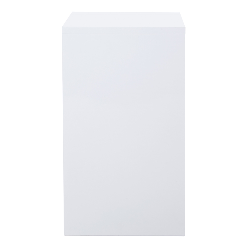 Pemberly Row Traditional 2-Drawers Locking Metal File Cabinet in White