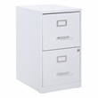 Pemberly Row Traditional 2-Drawers Locking Metal File Cabinet in White