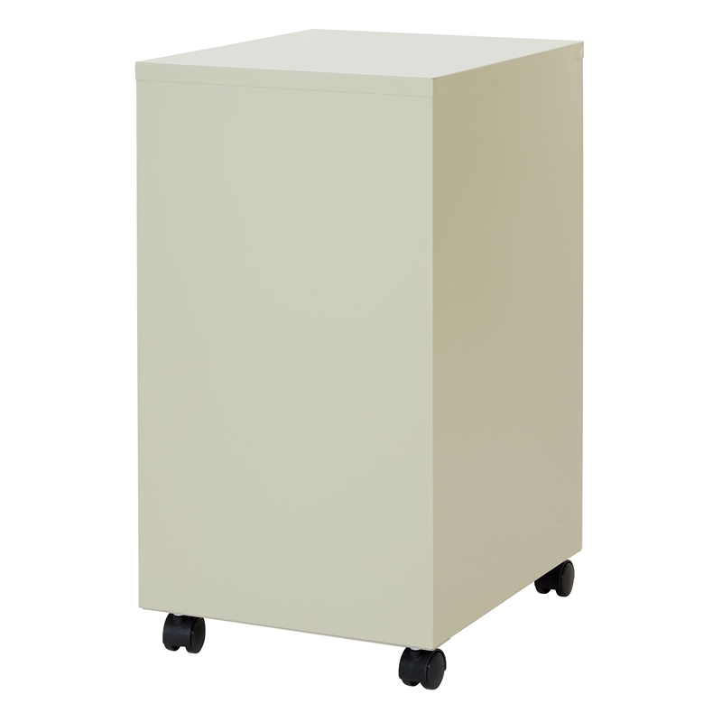 Pemberly Row 2-Drawers Mobile Locking Metal File Cabinet in Tan