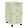 Pemberly Row 2-Drawers Mobile Locking Metal File Cabinet in Tan