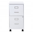 Pemberly Row 2-Drawers Mobile Locking Metal File Cabinet in White