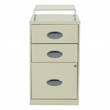 Pemberly Row 3-Drawers Locking Metal File Cabinet with Top Shelf in Tan