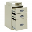 Pemberly Row 3-Drawers Locking Metal File Cabinet with Top Shelf in Tan