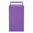 Pemberly Row 3-Drawers Locking Metal File Cabinet with Top Shelf in Purple