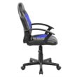 Pemberly Row Faux Leather Kids Gaming and Student Racer Chair in Blue/Black