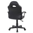 Pemberly Row Faux Leather Kids Gaming and Student Racer Chair in Blue/Black