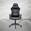 Pemberly Row Ergonomic High-Back Racer Style Gaming Chair in Black