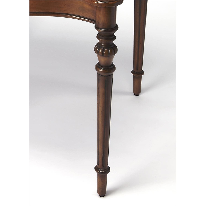 Pemberly Row Traditional Antique Cherry Wood Game Table in Brown