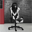 Pemberly Row Polyurethane and Steel Frame Office-PC Gaming Chair in White