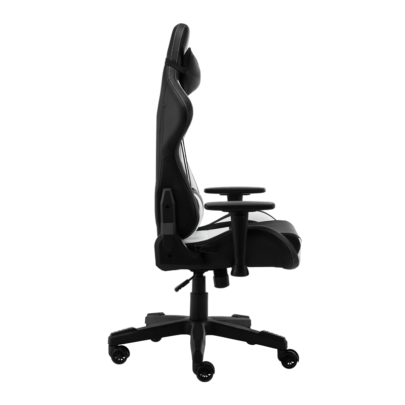 Pemberly Row Polyurethane and Steel Frame Office-PC Gaming Chair in White
