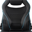 Pemberly Row Modern Gaming Chair in Black and Blue Faux Leather