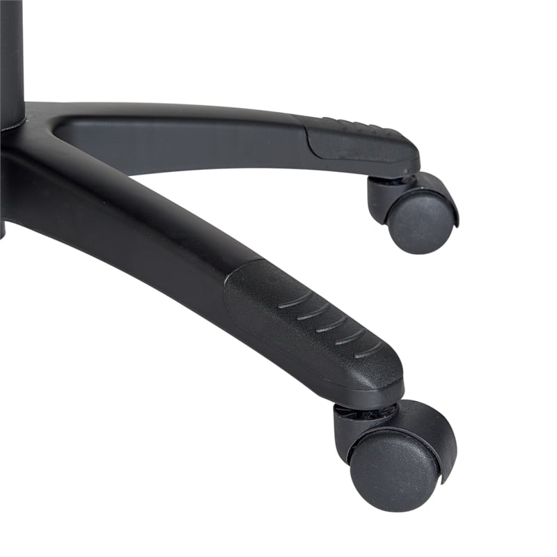 Pemberly Row Gaming Chair in Black Faux Leather and Gray Accents