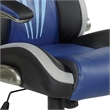 Pemberly Row Contemporary Gaming Chair in Blue Finish Faux Leather