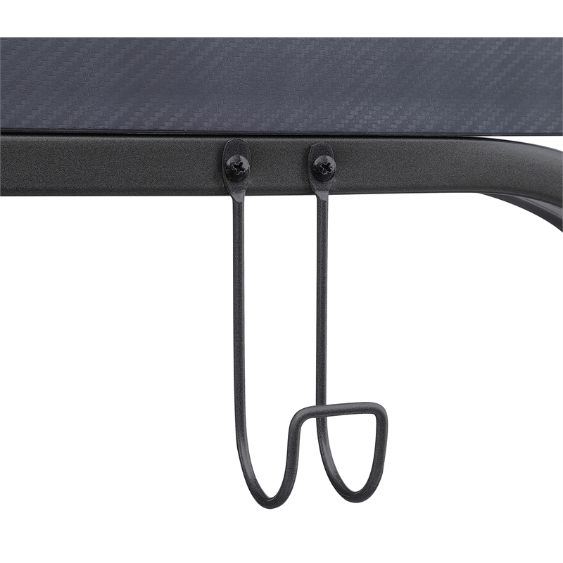 Pemberly Row Contemporary 48-Inch Gaming Desk in Gray Steel Metal