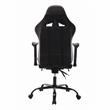 Pemberly Row Faux Leather Swivel Gaming Chair in White and Black