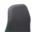 Pemberly Row Faux Leather Adjustable Gaming Chair in Black & Blue