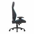 Pemberly Row Faux Leather Adjustable Gaming Chair in Black & Blue