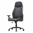 Pemberly Row Faux Leather Adjustable Gaming Chair in Black & Pink