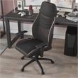 Pemberly Row Faux Leather Adjustable Gaming Chair in Black & Pink
