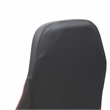Pemberly Row Faux Leather Adjustable Gaming Chair in Black & Pink