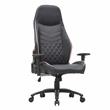 Pemberly Row Faux Leather Adjustable Gaming Chair in Black & Pink
