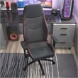 Pemberly Row Faux Leather Adjustable Gaming Chair in Black & Red