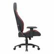 Pemberly Row Faux Leather Adjustable Gaming Chair in Black & Red