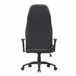 Pemberly Row Faux Leather Adjustable Gaming Chair in Black & Red