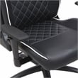 Pemberly Row Faux Leather Adjustable Gaming Chair in Black & White
