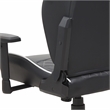 Pemberly Row Faux Leather Adjustable Gaming Chair in Black & White