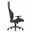 Pemberly Row Faux Leather Adjustable Gaming Chair in Black & White