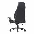 Pemberly Row Faux Leather Adjustable Gaming Chair in Black & White