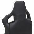 Pemberly Row Faux Leather Adjustable Gaming Chair in White & Black