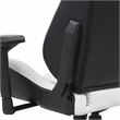 Pemberly Row Faux Leather Adjustable Gaming Chair in White & Black