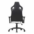 Pemberly Row Faux Leather Adjustable Gaming Chair in White & Black