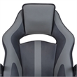 Pemberly Row Gaming Chair in Black Faux Leather with Gray Accents