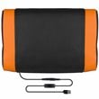 Pemberly Row LeatherSoft Gaming Chair with Recline Back/Arm in Black/Orange
