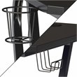 Pemberly Row Engineered Wood and Steel Gaming Ergonomic Desk in Black