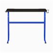 Pemberly Row Engineered Wood and Steel Gaming Ergonomic Desk in Blue