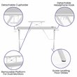 Pemberly Row Metal & Engineered Wood Gaming Desk with Monitor Stand in White