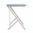 Pemberly Row Y-Shaped Modern Wood and Steel Gaming Desk in Blue