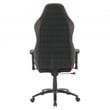 Pemberly Row Modern Chair Black Bonded Leather with Red Accents